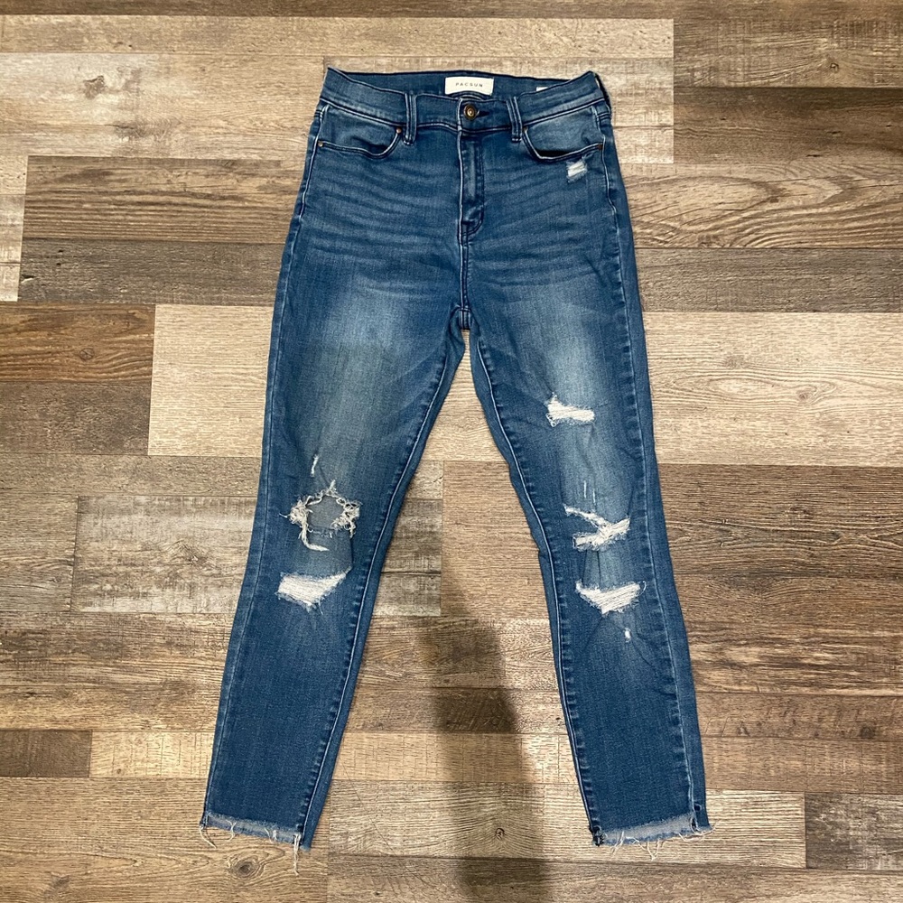 PacSun High-Rise Distressed Jegging - Picture 2 of 6